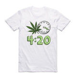 Weed 420 it's Time Print White Casual