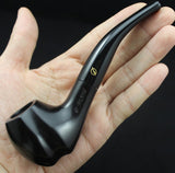Natural Ebony Wood Tobacco Smoking Pipe