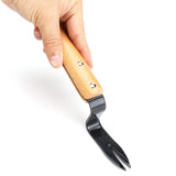 Forked Head Hand Weeder Steel Wood Handle