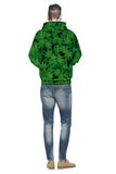 3D Graphic Printed Weed Leaf Hoodie