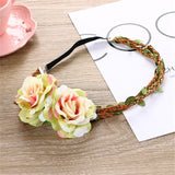 Bride Double Big Rose Flower Headband