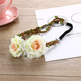 Bride Double Big Rose Flower Headband
