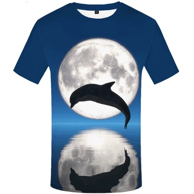 Flower T shirt Green Leaves Tops Weeds