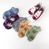 Bamboo Ankle Socks Maple Leaf