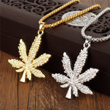 Cannabiss Small Weed Herb Charm Necklace