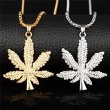 Cannabiss Small Weed Herb Charm Necklace