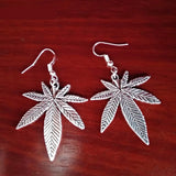 Leaf Metal Drop Earrings