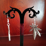 Leaf Metal Drop Earrings
