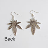 Leaf Metal Drop Earrings