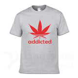 Addicted Weed Leaf T Shirts Cotton
