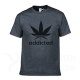 Addicted Weed Leaf T Shirts Cotton