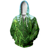 Summer 3D t-shirt Green weed Print