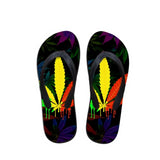 Colorful Cannabis Leaf Slippers