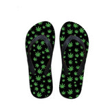 Colorful Cannabis Leaf Slippers