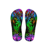 Colorful Cannabis Leaf Slippers