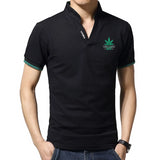 Weeds Green Leaf Men Print T Shirt