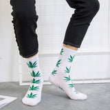 Comfortable Cotton Socks Leaf Casual