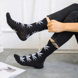 Comfortable Cotton Socks Leaf Casual