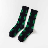 Comfortable Cotton Socks Leaf Casual