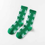 Comfortable Cotton Socks Leaf Casual
