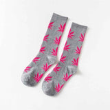 Comfortable Cotton Socks Leaf Casual