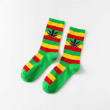 Comfortable Cotton Socks Leaf Casual