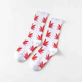 Comfortable Cotton Socks Leaf Casual