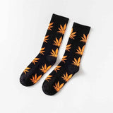 Comfortable Cotton Socks Leaf Casual
