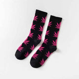Comfortable Cotton Socks Leaf Casual