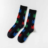 Comfortable Cotton Socks Leaf Casual