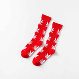 Comfortable Cotton Socks Leaf Casual