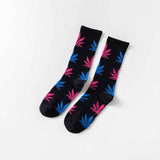 Comfortable Cotton Socks Leaf Casual