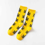 Comfortable Cotton Socks Leaf Casual
