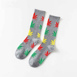 Comfortable Cotton Socks Leaf Casual
