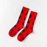 Comfortable Cotton Socks Leaf Casual