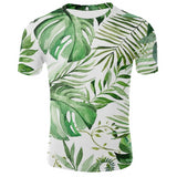 Green Leaves T shirt Flower Tops Weeds