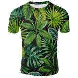 Green Leaves T shirt Flower Tops Weeds