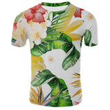 Green Leaves T shirt Flower Tops Weeds