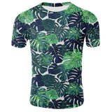 Green Leaves T shirt Flower Tops Weeds