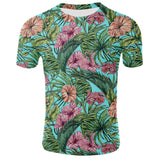 Green Leaves T shirt Flower Tops Weeds
